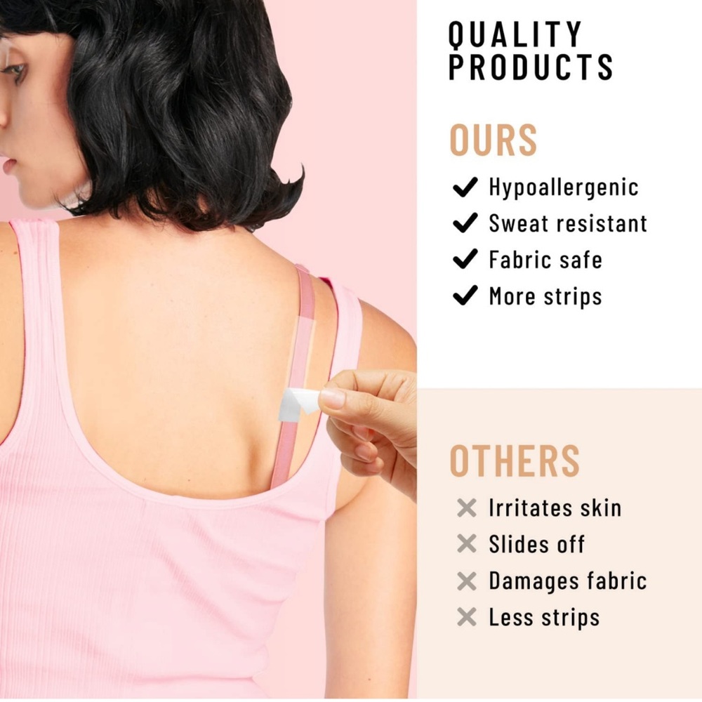 NEW! Fabric Tape (100 Strips & 25 Dots) Avoid Fashion Mishaps with Body Tape